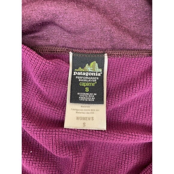 Patagonia Performance Baselayer Capilene Zip Pullover Hoodie Women’s S Purple - Picture 10 of 10